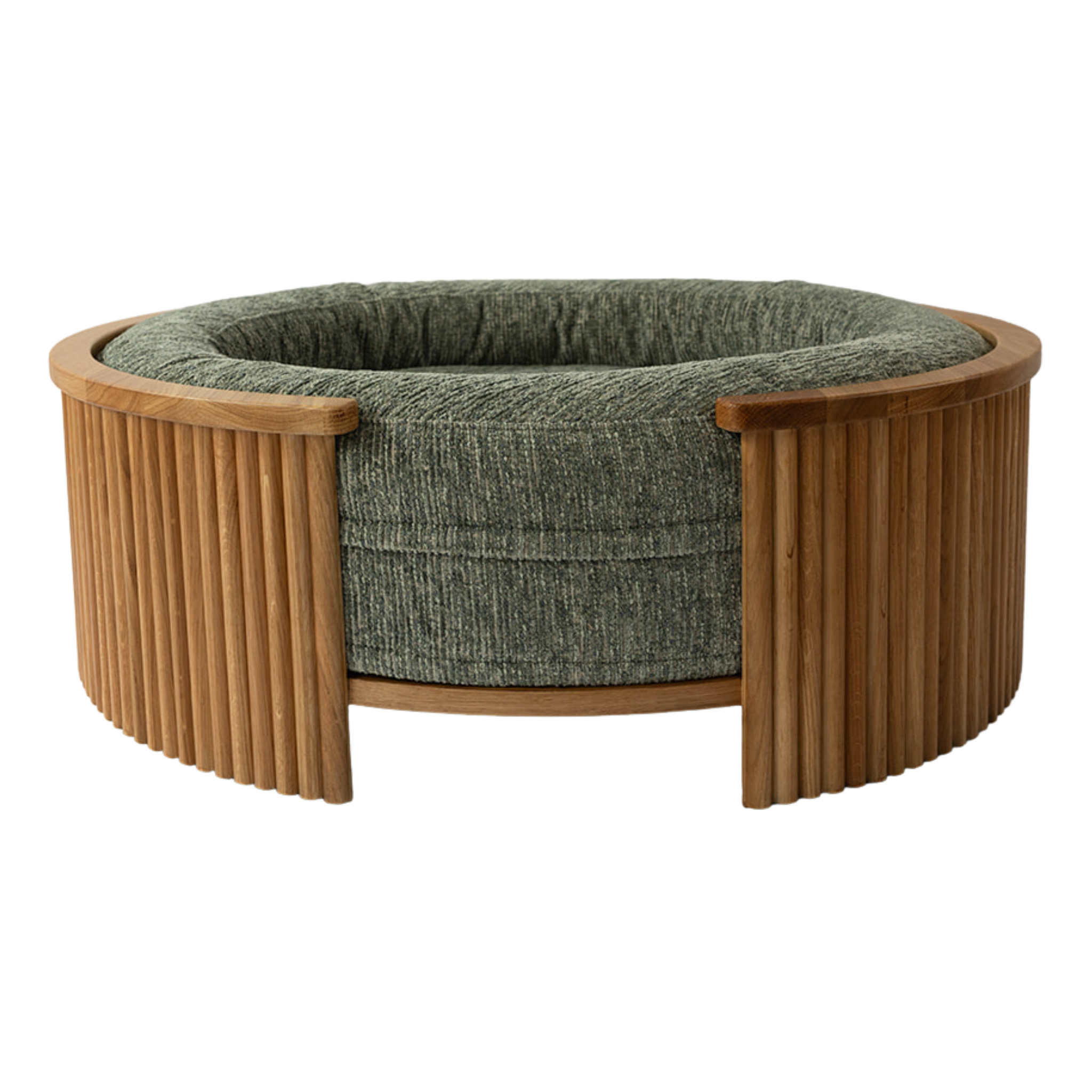 Swirl Elite Pouf Forest With Oak