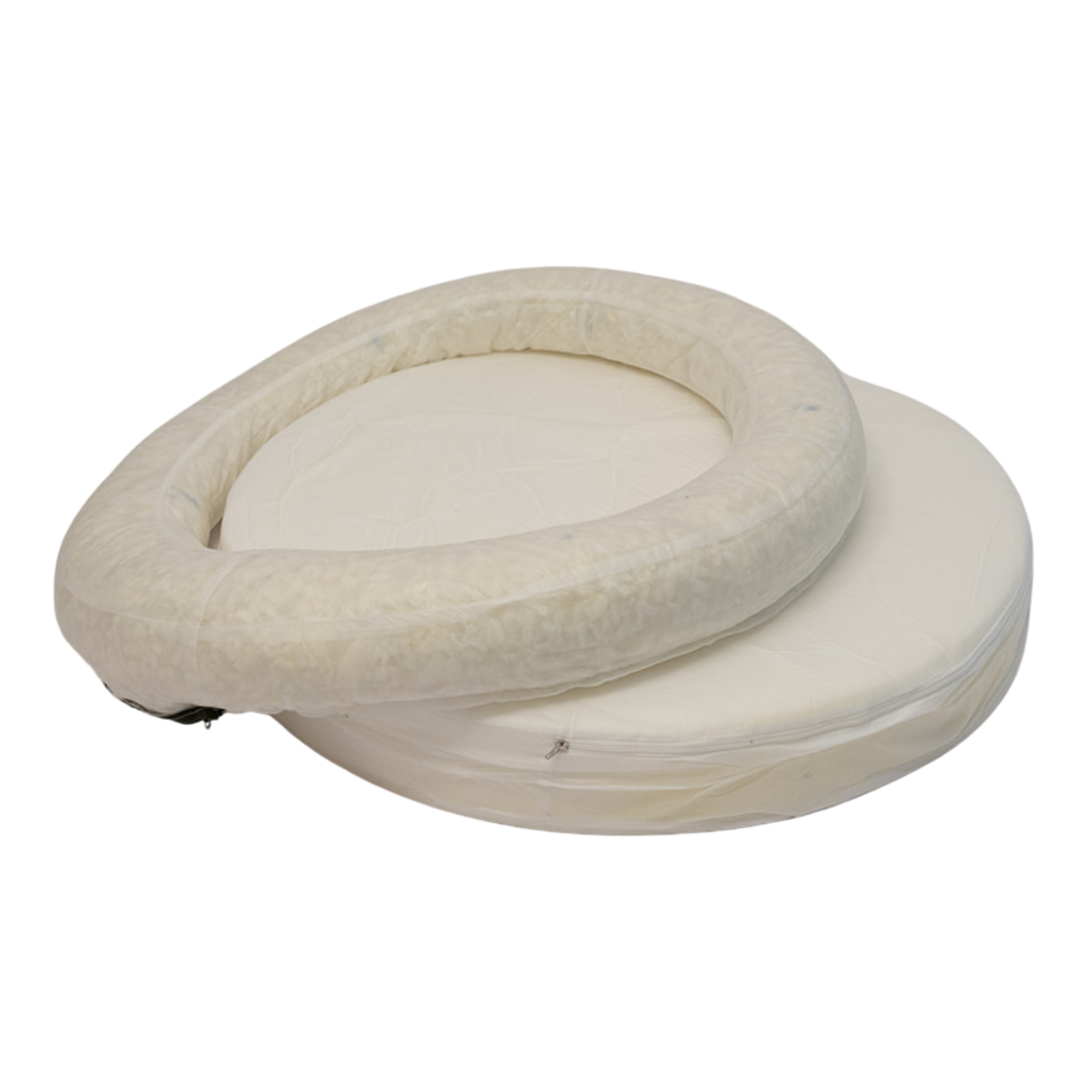 Swirl Elite Pouf Espresso With Walnut