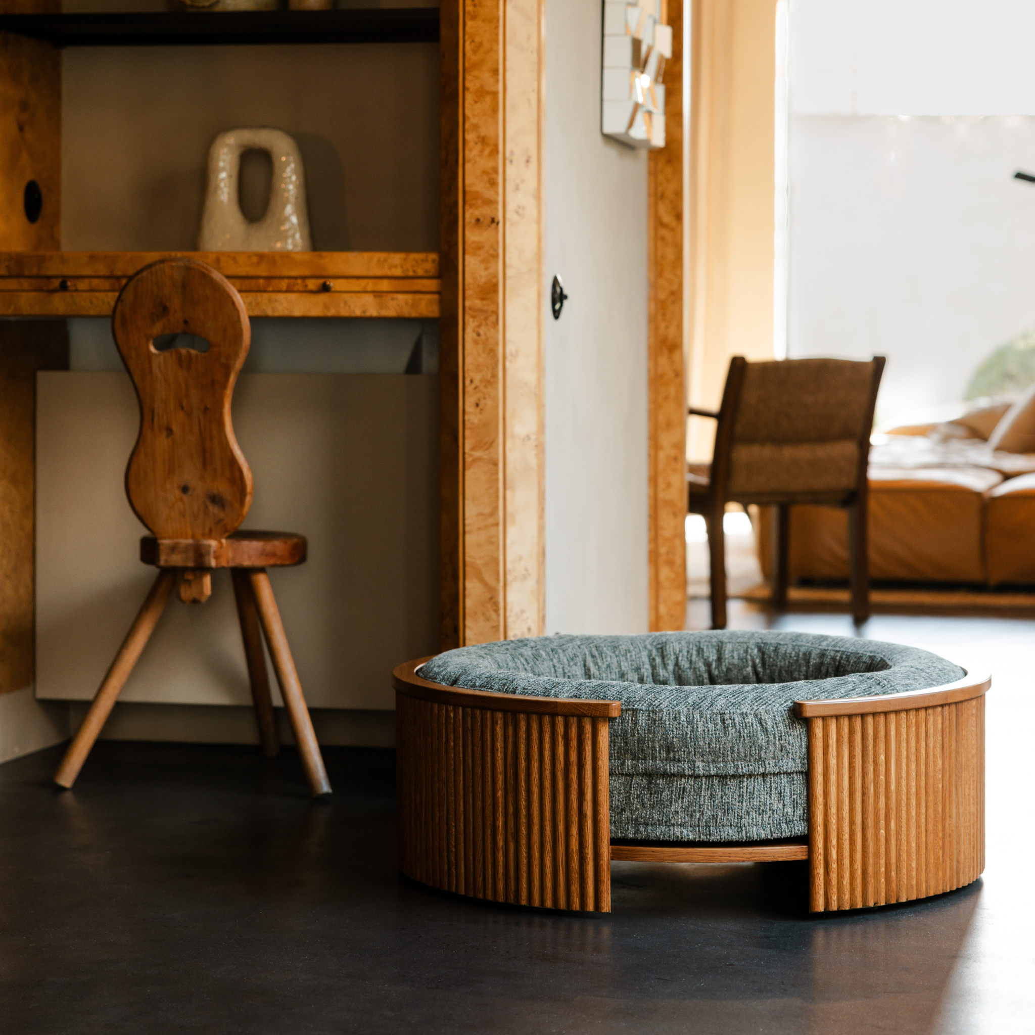 Swirl Elite Pouf Forest With Honey