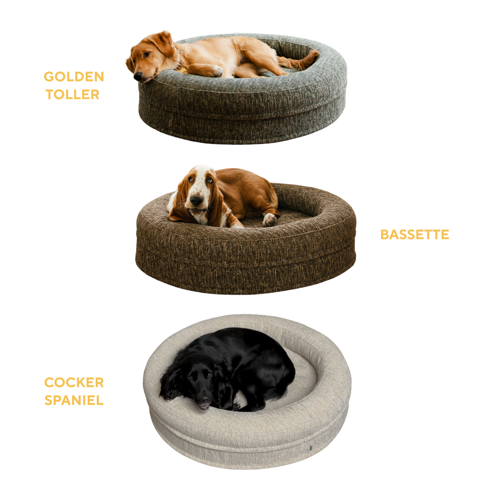 size example swirl dog bed