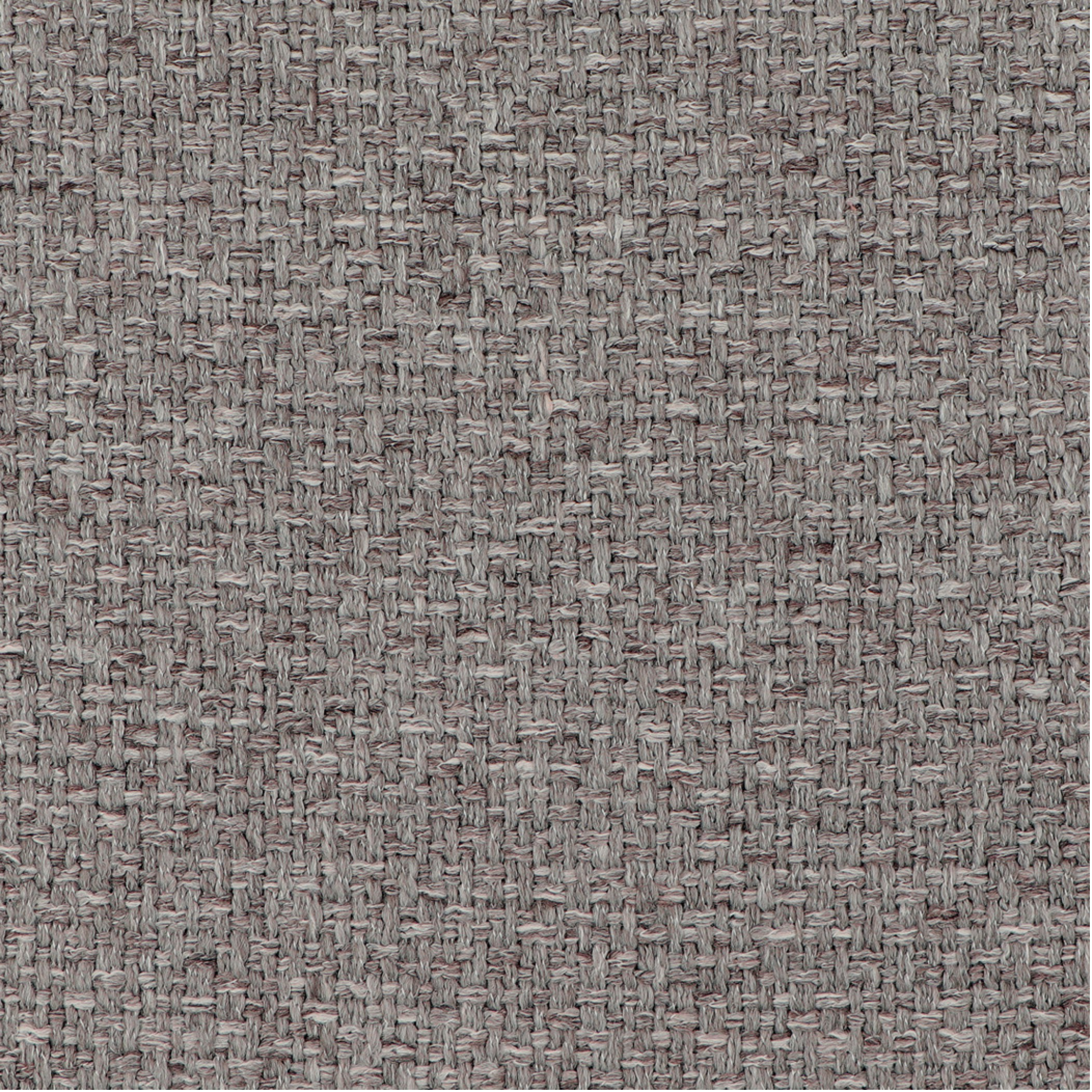 A close-up of a woven fabric texture in a heathered taupe-gray color, showing the detailed interlaced pattern of the material.