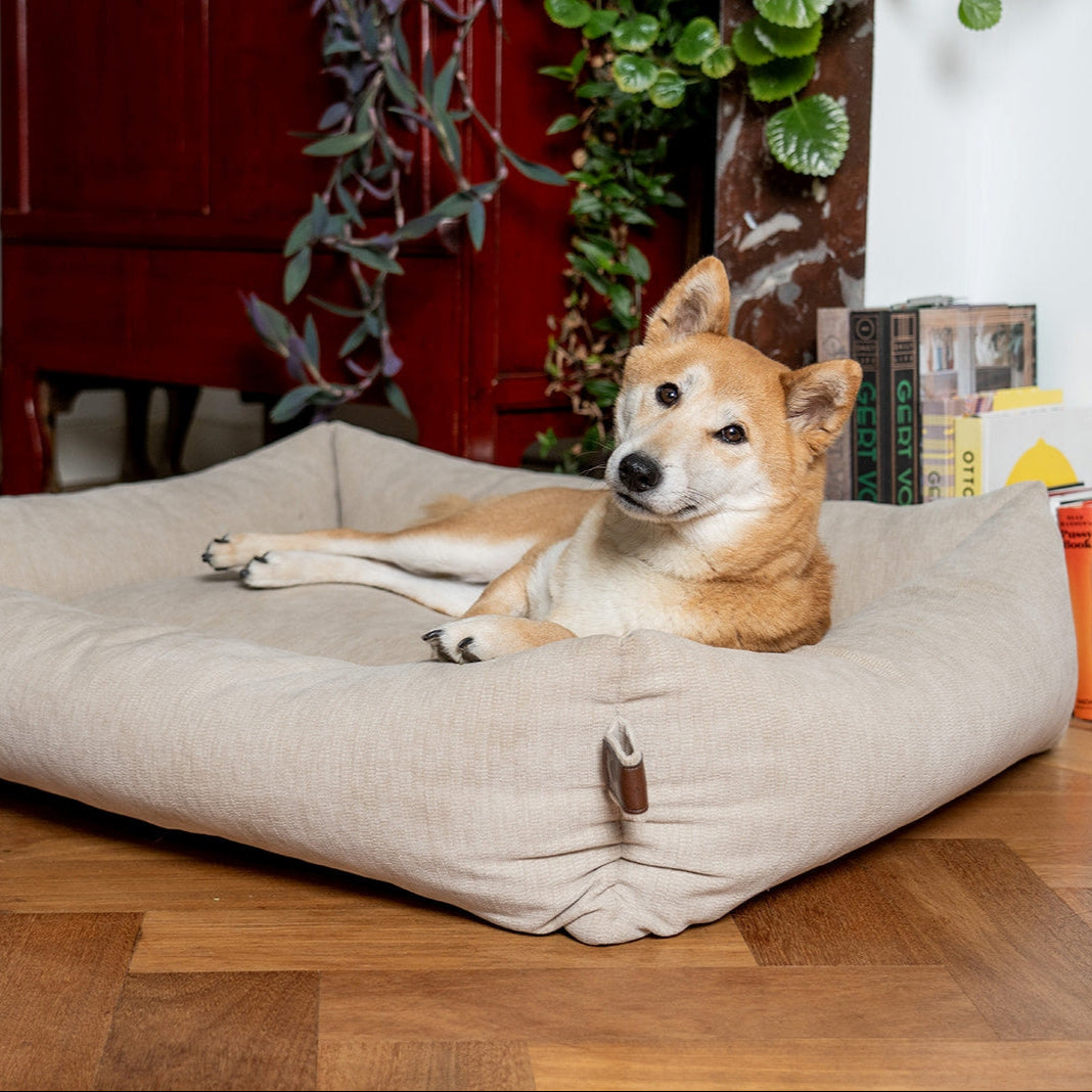Snug Mellow Dog Bed Oat Beige