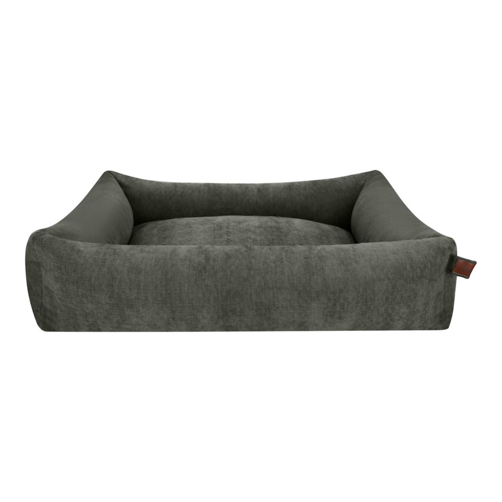 The Snug dog bed in Emerald Green, shown against a white background