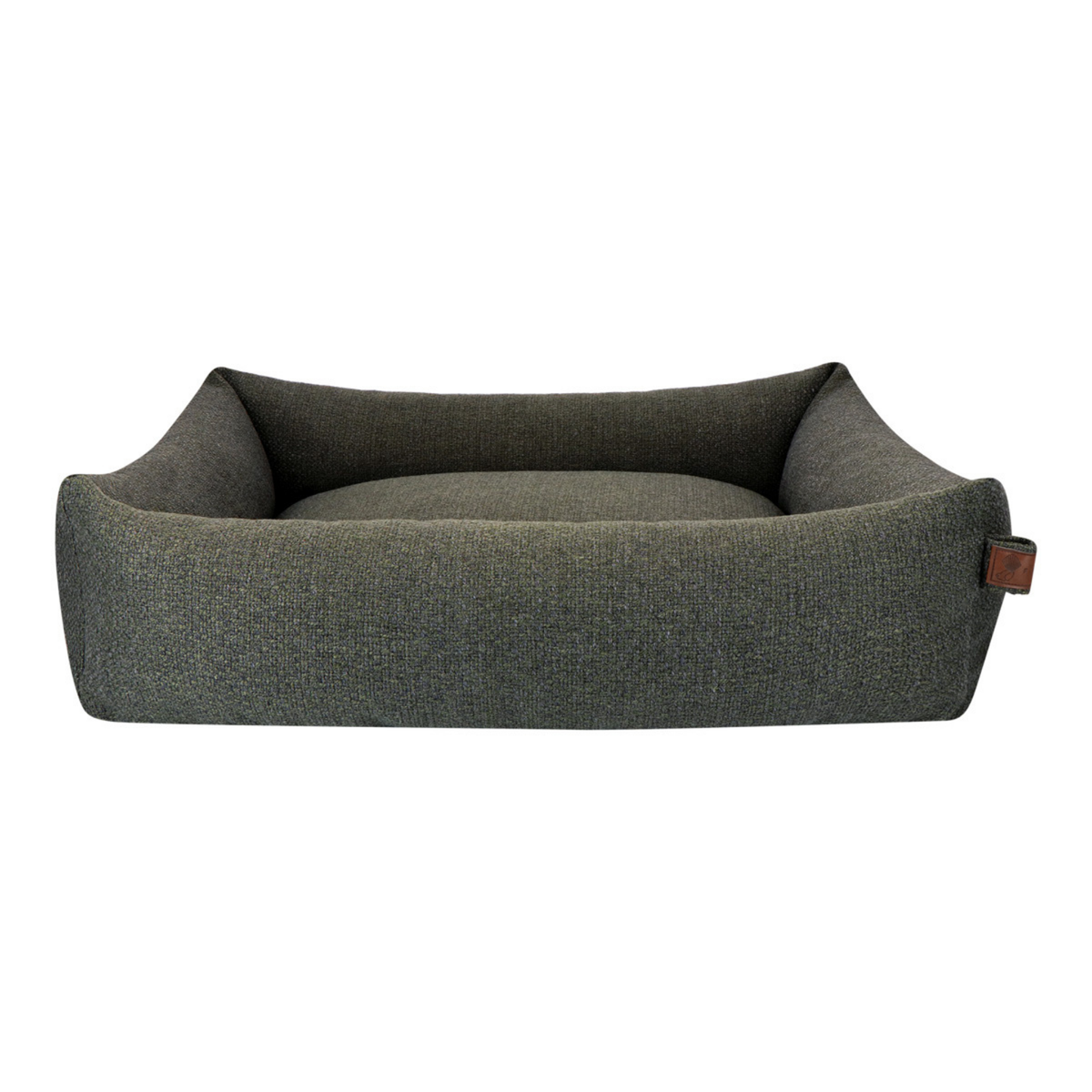 The Snug dog bed in Seaweed Green, shown against a white background