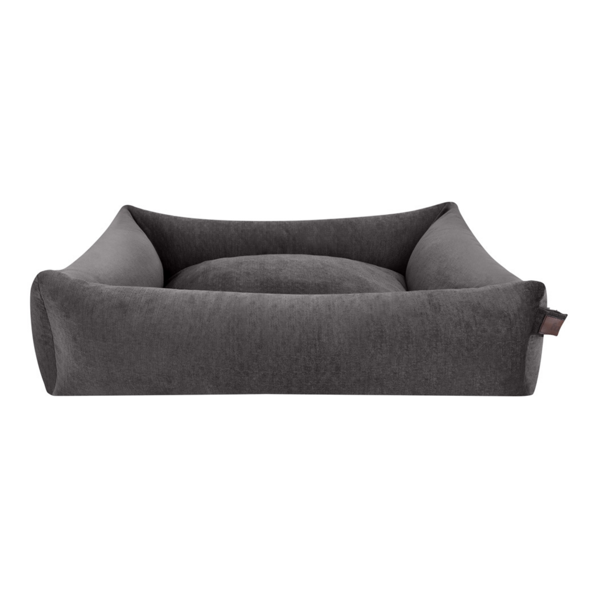 The Snug dog bed in Smoke Grey, shown against a white background