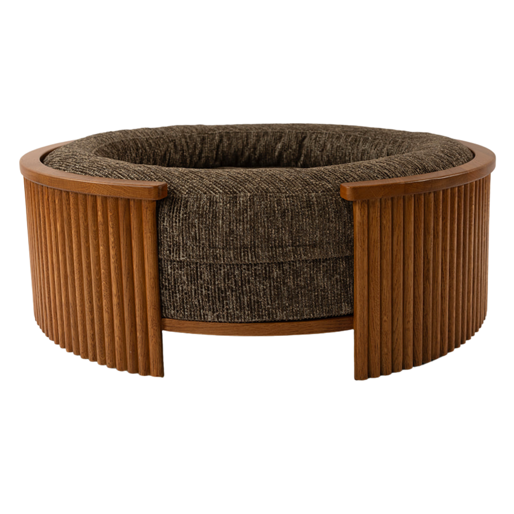 Swirl Elite Pouf Espresso With Honey