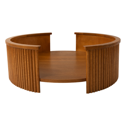 Swirl Elite Pouf Coal With Honey