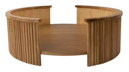 Swirl Elite Pouf Coal With Oak