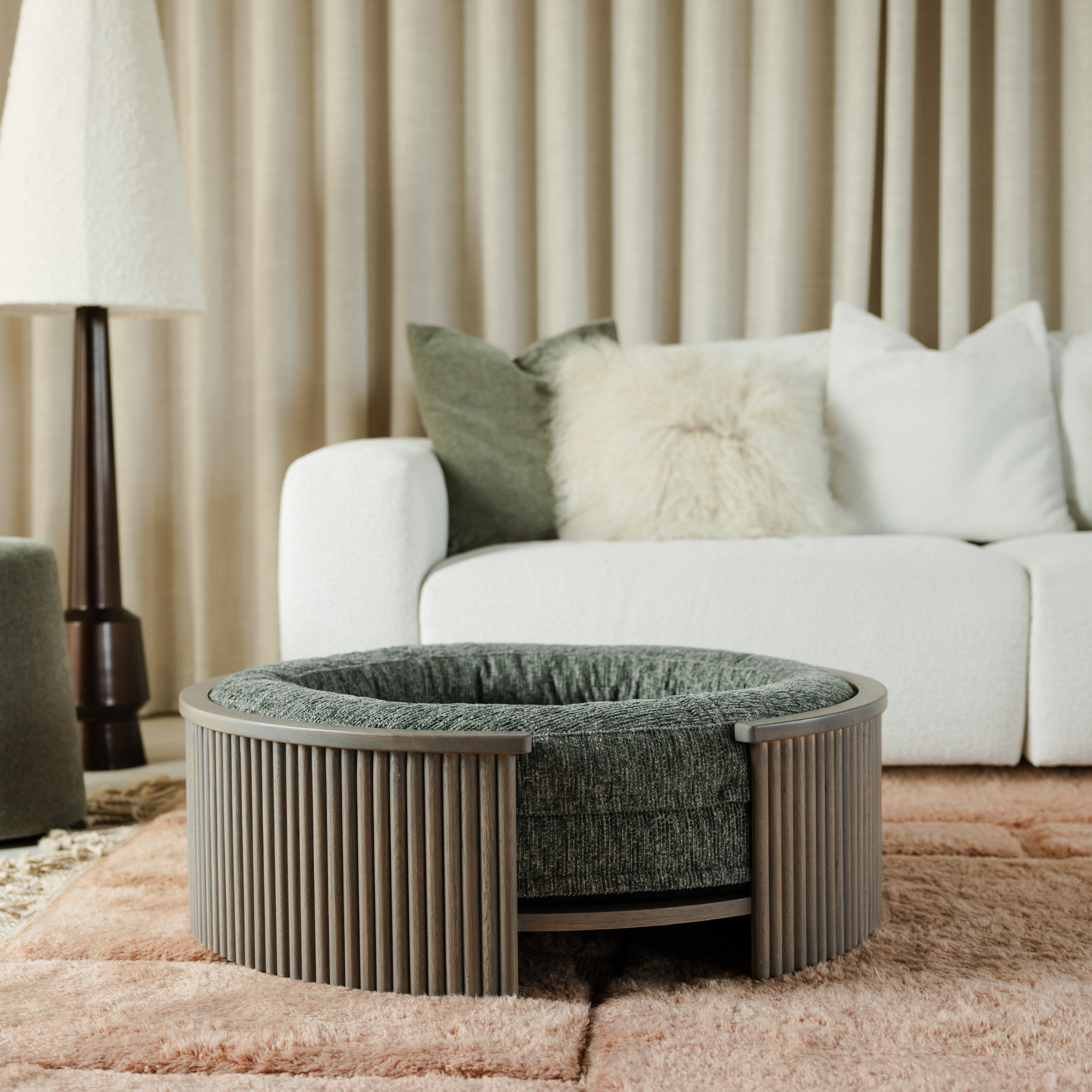 Swirl Elite Pouf Forest With Grey