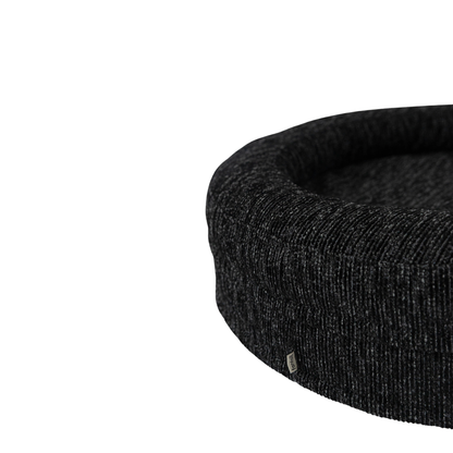 Swirl Elite Pouf Coal With Honey