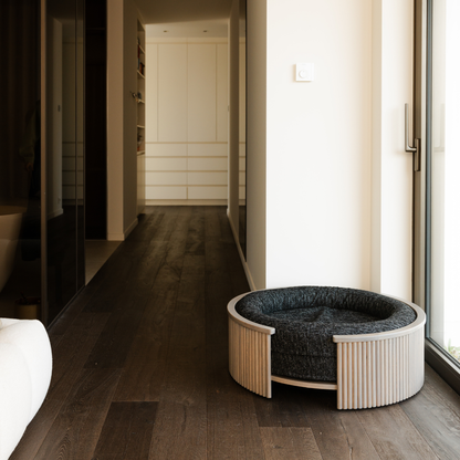 Swirl Elite Pouf Coal With Grey