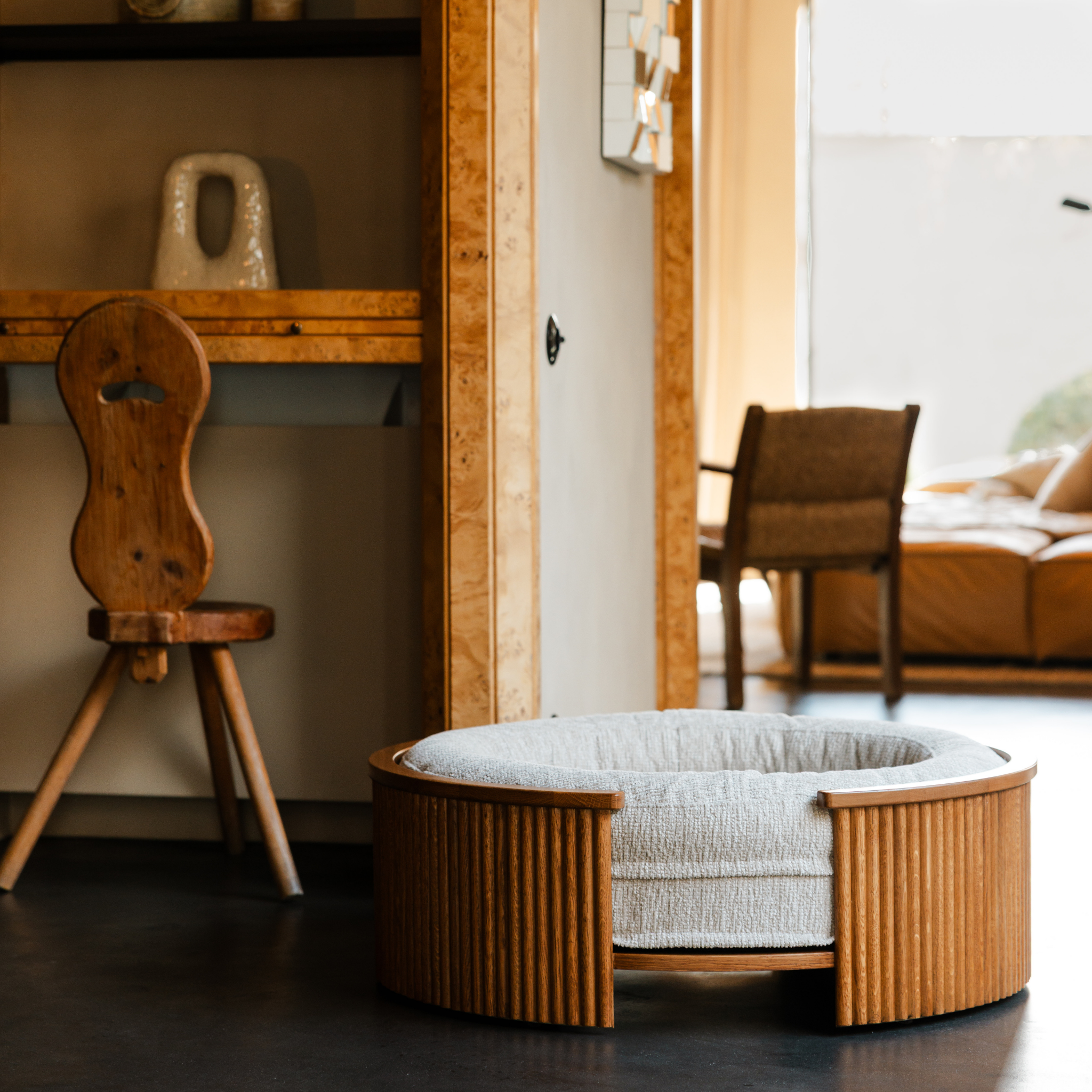 Swirl Elite Pouf Argile et miel