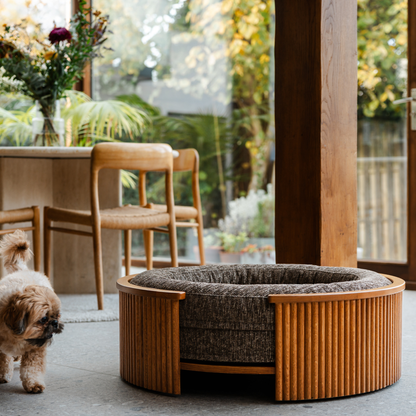 Swirl Elite Pouf Espresso With Honey