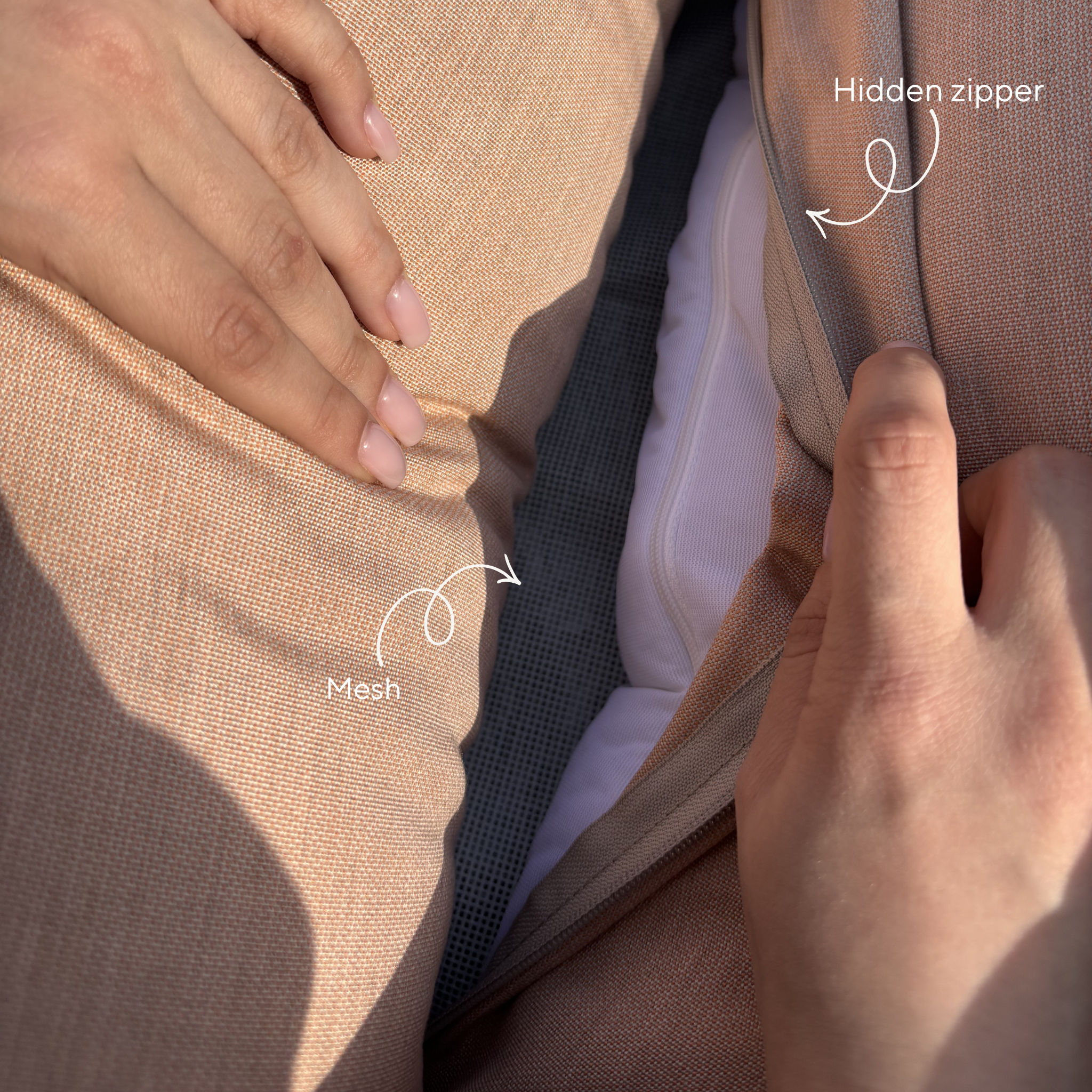 Fully Washable Dog Bed for Indoor & Outdoor Use | Peach