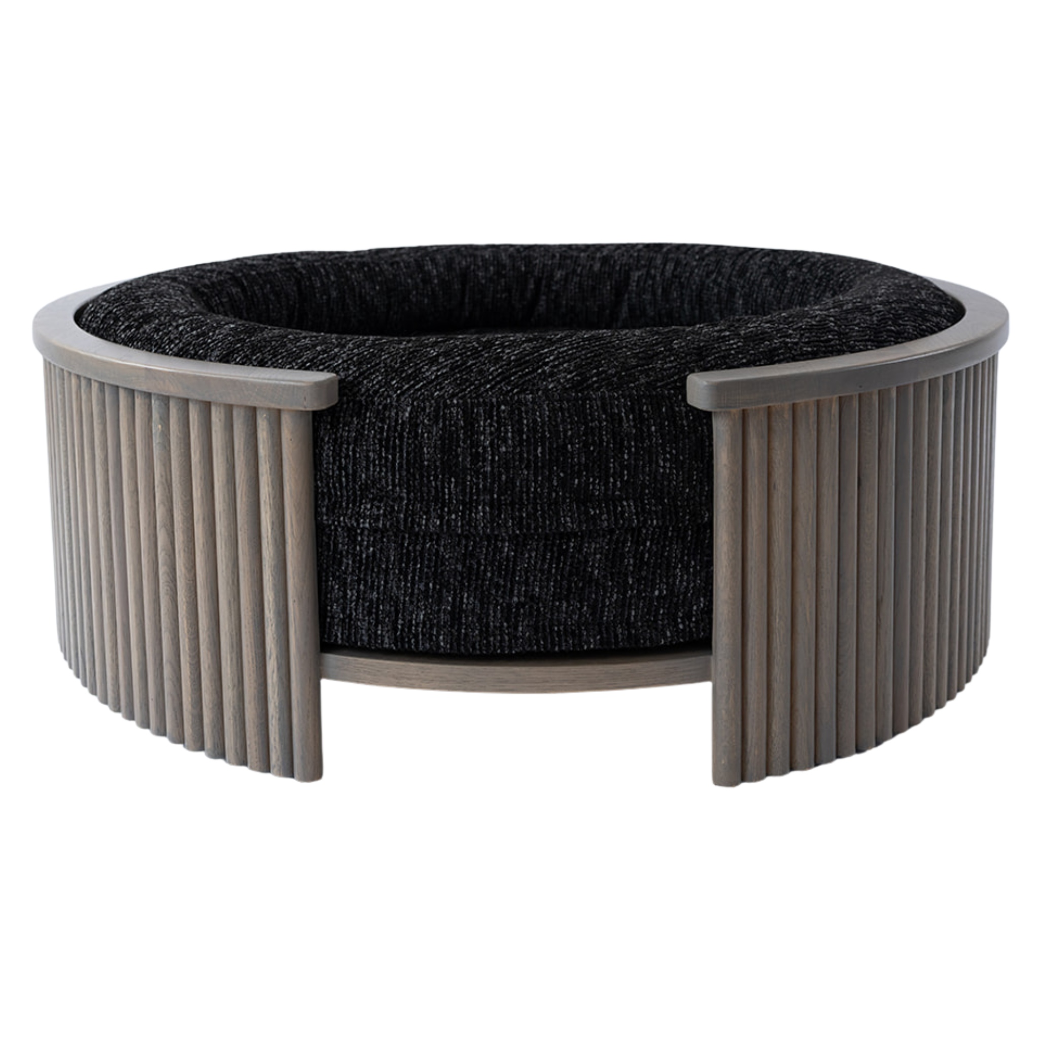 Swirl Elite Pouf Coal With Grey