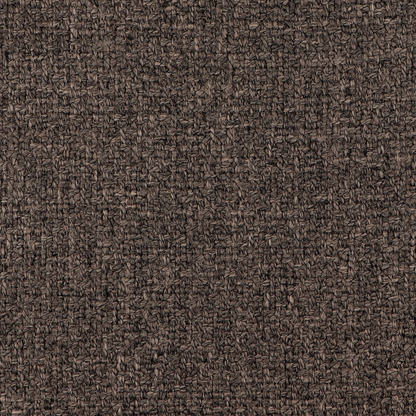A close-up of a dark brown textured fabric with a woven, heathered pattern.