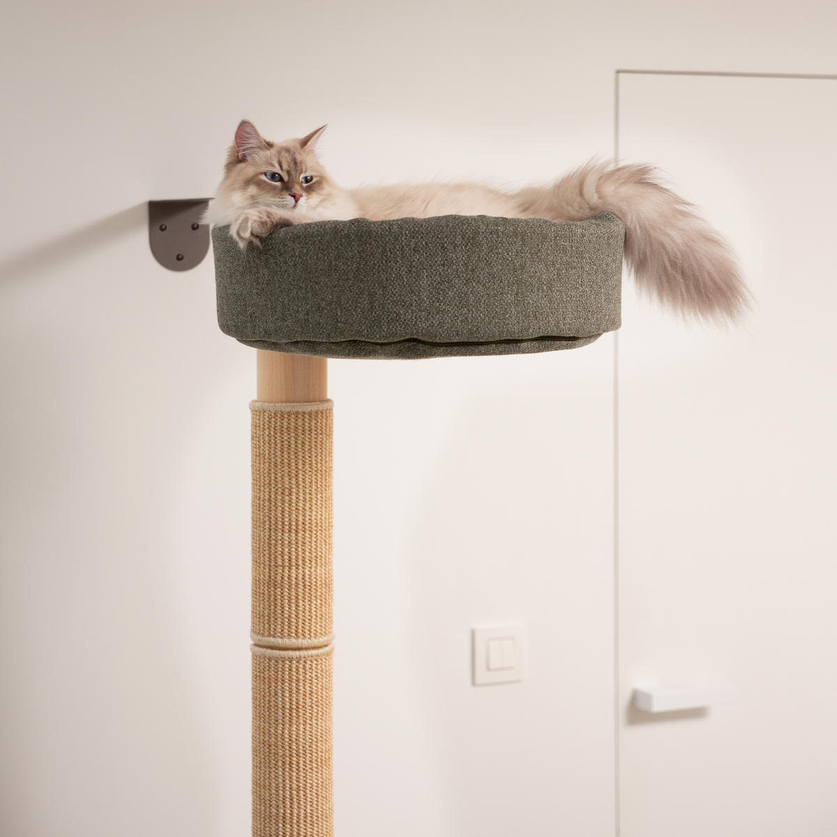 Adventurer Cat Tree N°4 Taupe | 180cm Modular Wall-Mounted Cat Tree ...