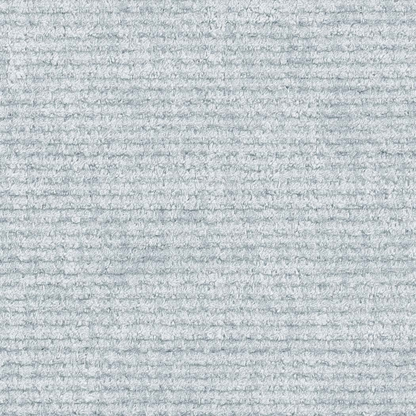 A close-up of a textured fabric or carpet sample with a ribbed, heathered pattern in light gray and white.
