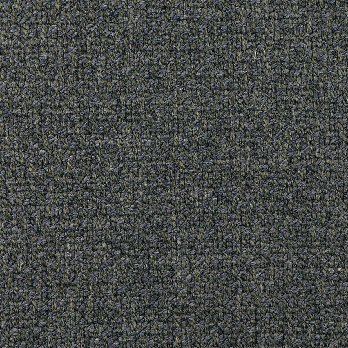 A close-up texture shot of a dark charcoal gray and olive green loop-pile carpet or fabric swatch.