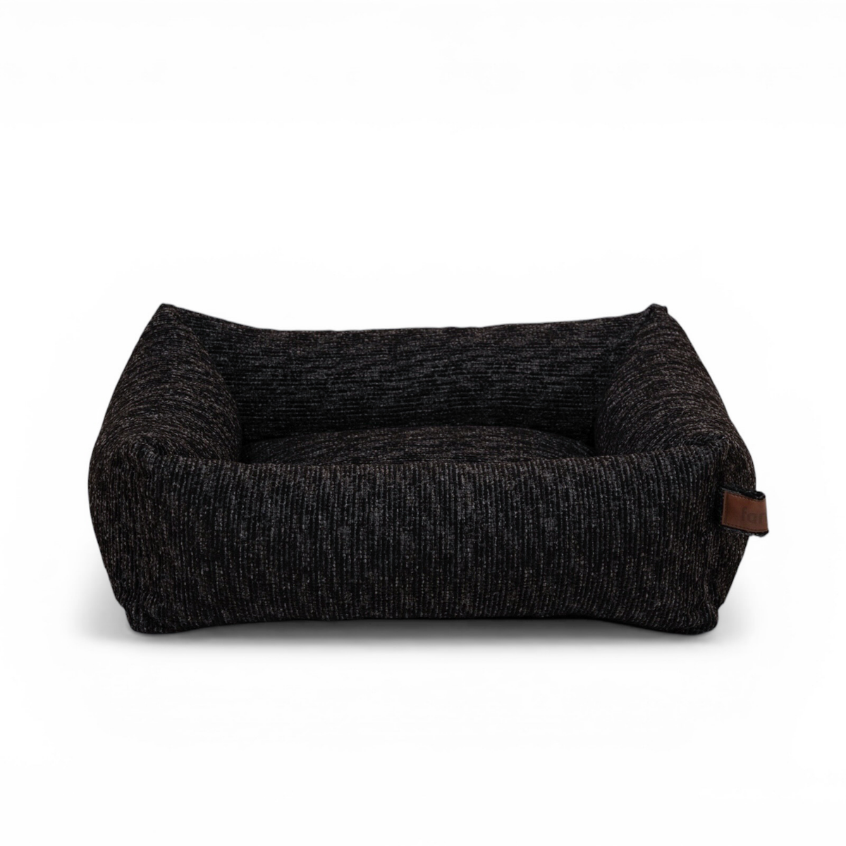 The Snug dog bed in Coal Grey, shown against a white background 