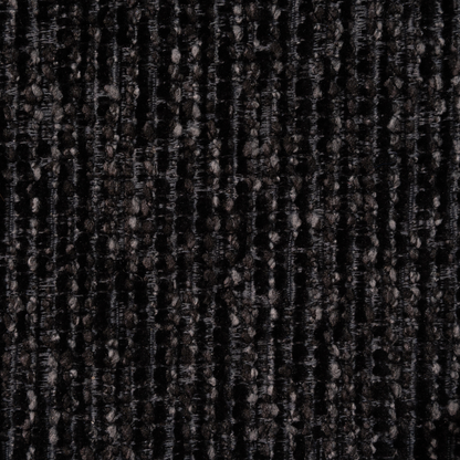 Close-up of the Coal Grey fabric with its flecked black weave 