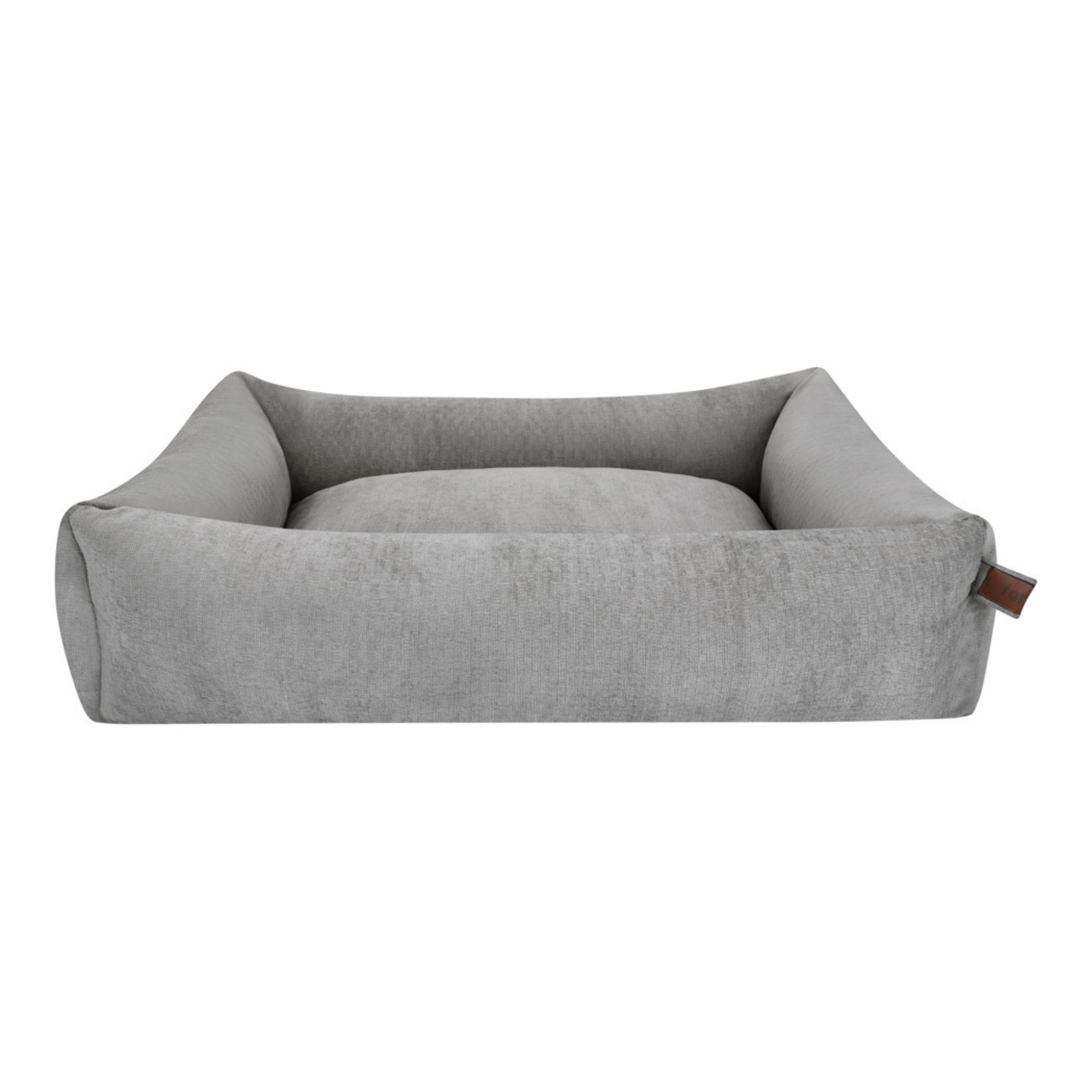 The Snug dog bed in Pearl Grey, shown against a white background 