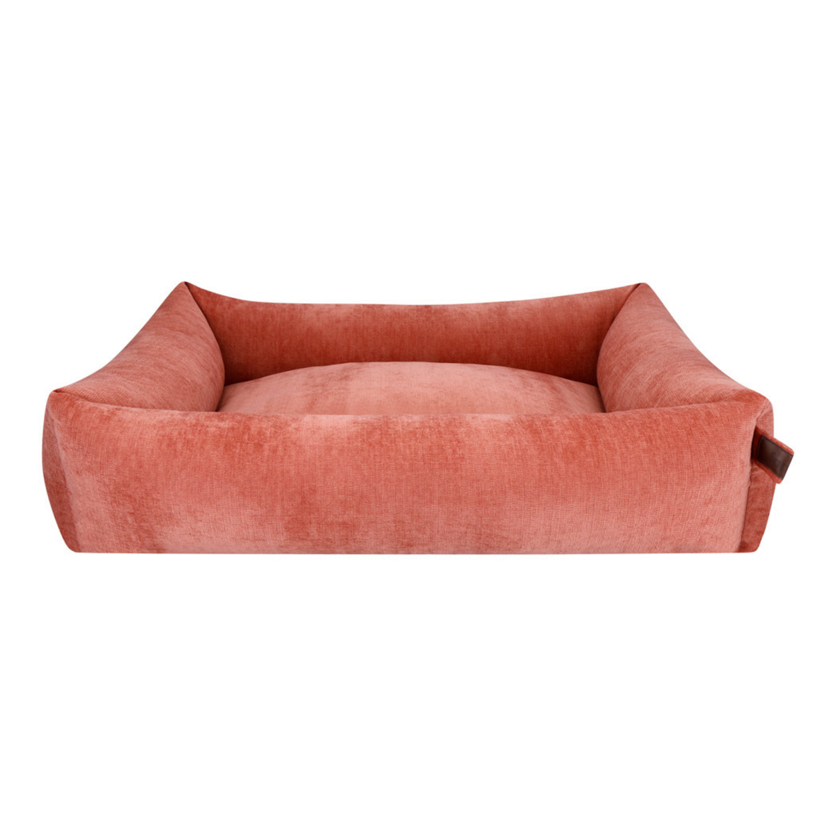 The Snug dog bed in Rusty Orange, shown against a white background 