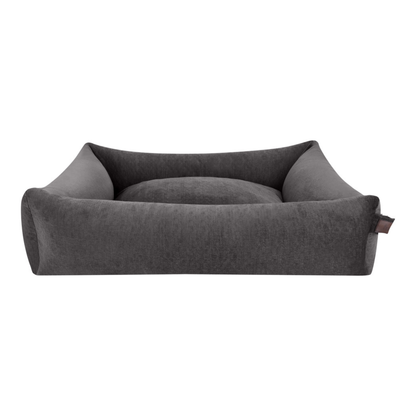 The Snug dog bed in Smoke Grey, shown against a white background 