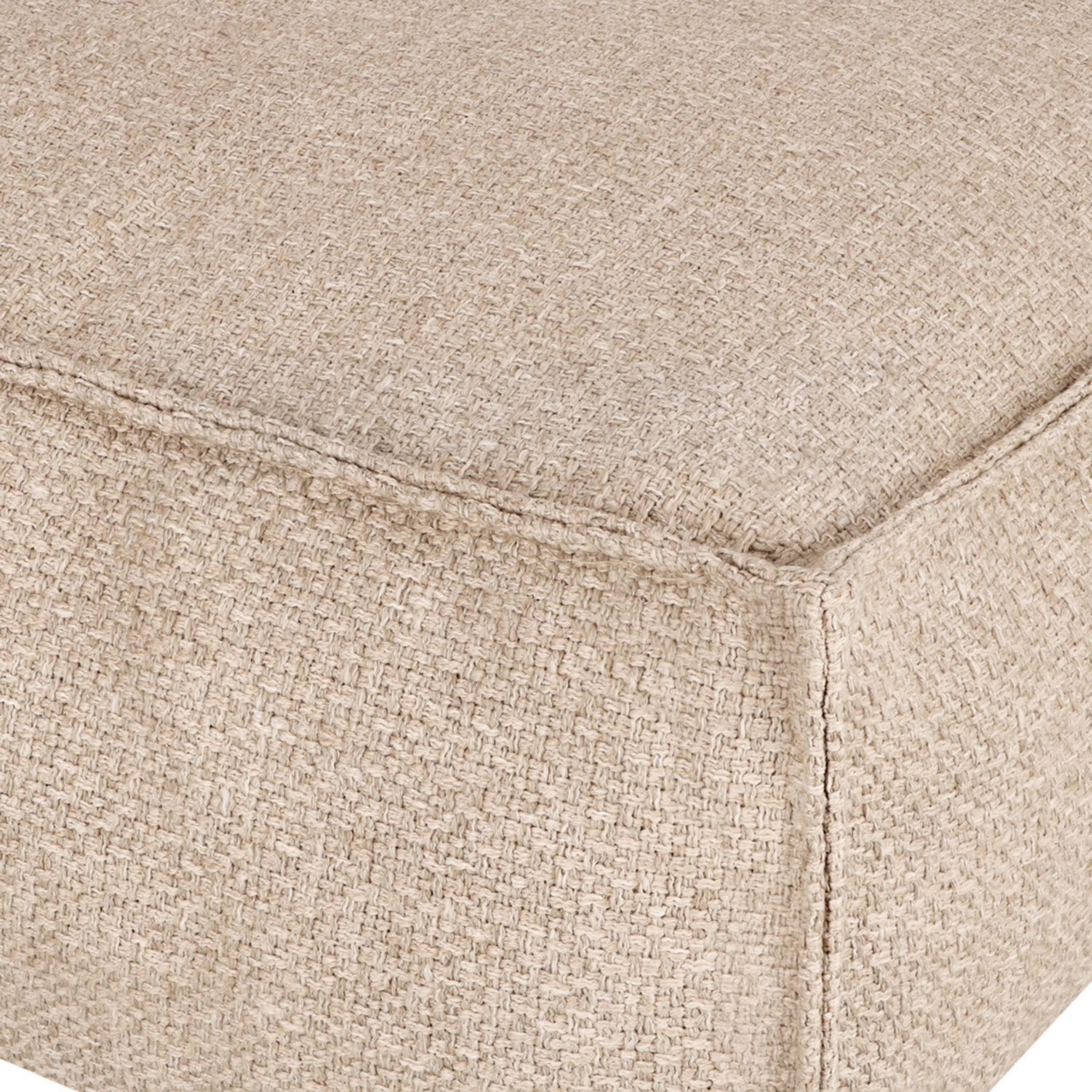 Close-up of the corner and seam of the British Tan Stargaze dog mattress #color_british-tan