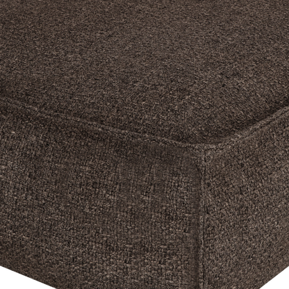 Close-up of the corner and seam of the Deep Taupe Stargaze dog mattress 