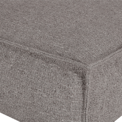 Close-up of the corner and seam of the Harbor Grey Stargaze dog mattress 