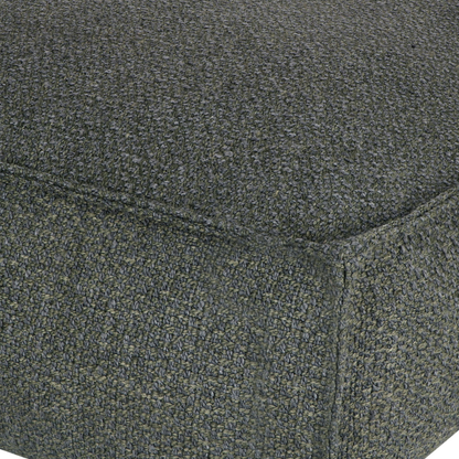 Close-up of the corner and seam of the Seaweed Green Stargaze dog mattress 