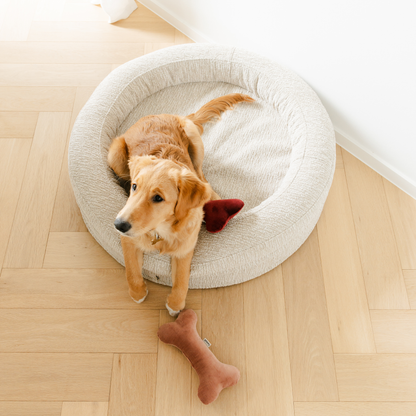 Cama para perros Swirl Elite Clay sin estructura – cama ortopédica para perros y gatos con funda lavable